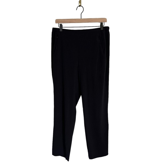 NIC + ZOE Tech Stretch Relaxed Ankle Pants Black Size 12 Slim Straight Leg - Picture 7 of 10